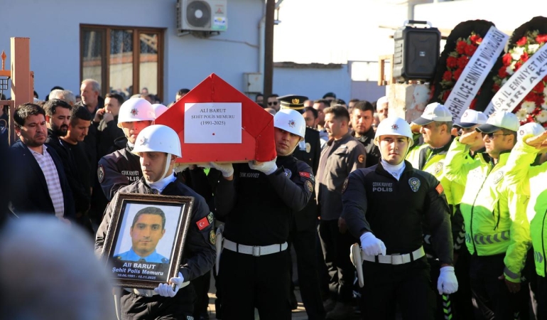 Şehit polis memuru Ali Barut için tören düzenlendi