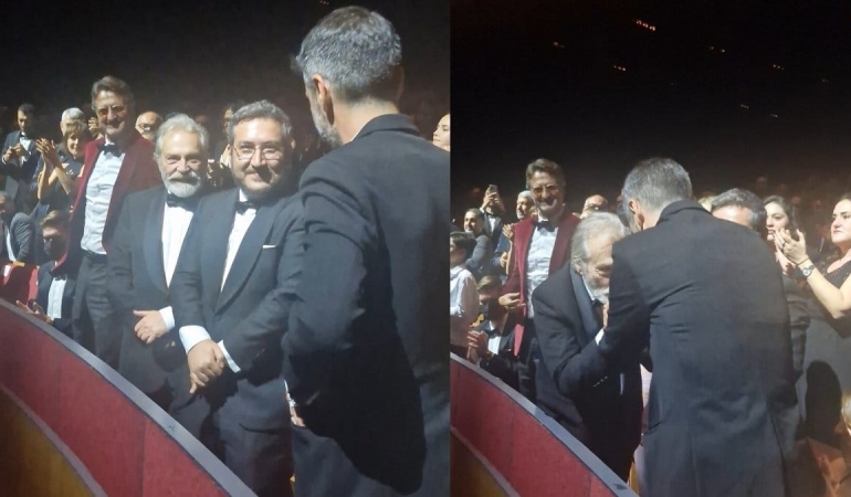 “Yan Yana” filmi galasında Haluk Bilginer’e saygı gösterildi